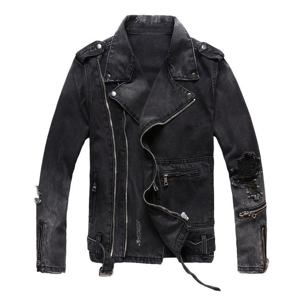 Leather Jacket - Vintage Black Men - Scully Size M Color Black
